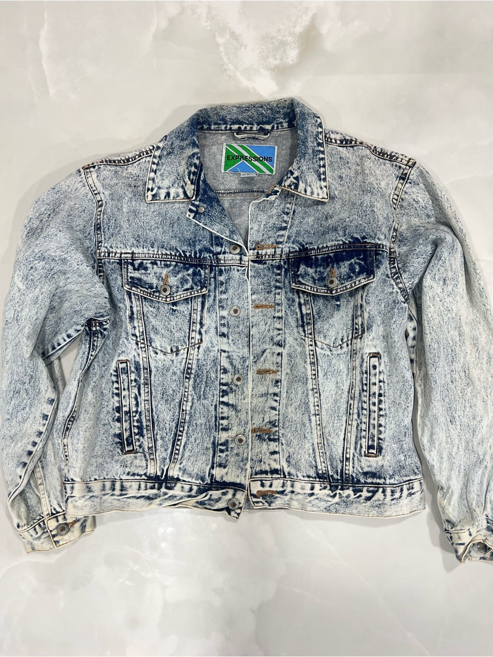 Vintage Expressions Acid Wash Denim Jacket